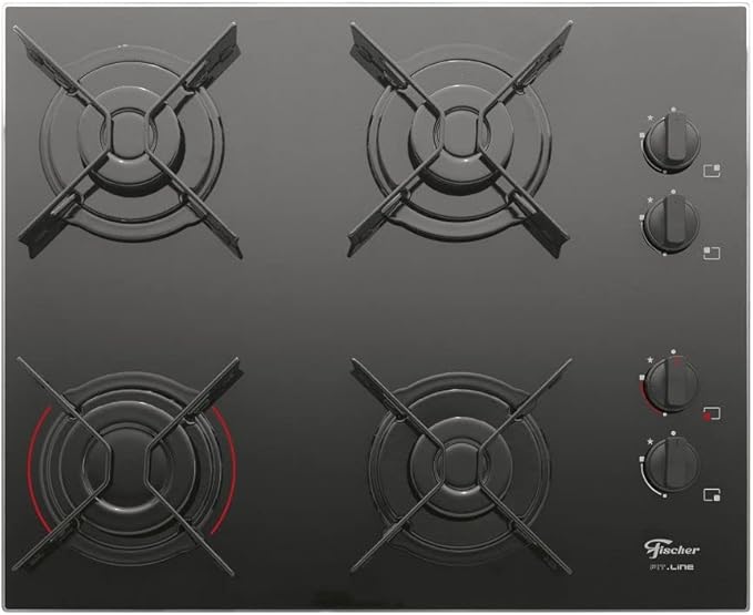 Fischer Fit Line a Gás 4 Bocas Vidro