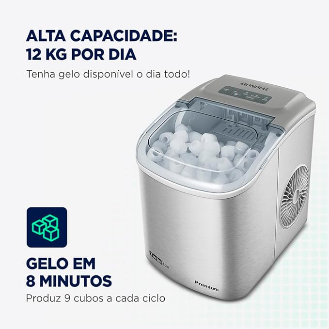 Máquina de Gelo Mondial Turbo Ice Premium MG-12-GI 120W — Review Completo