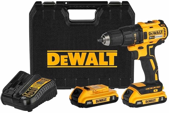 Parafusadeira e Furadeira a Bateria DeWalt DCD7771D2 20V Max 13mm Brushless com 2 Baterias, Carregador Bivolt e Maleta